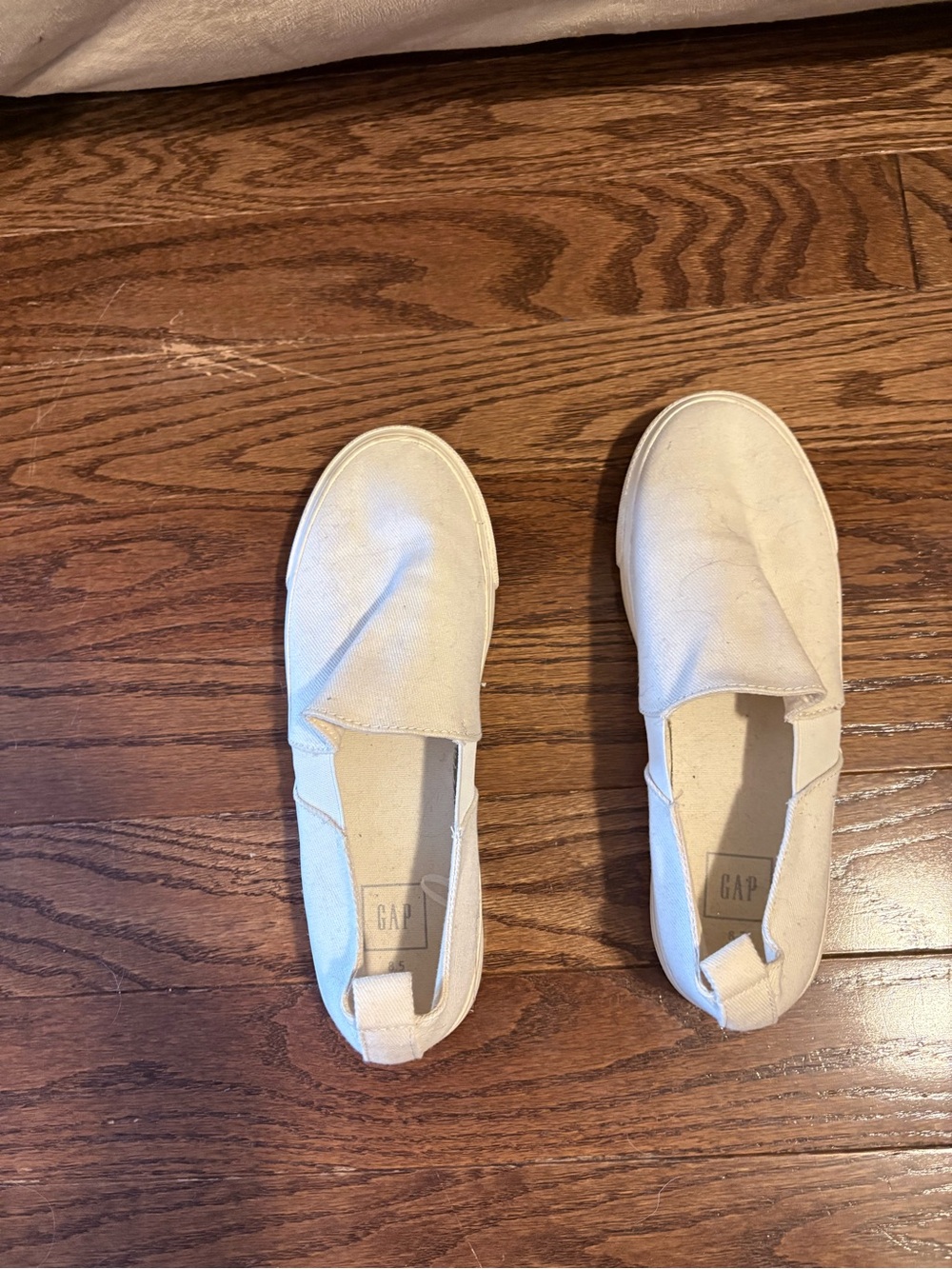 GAP White Slip-On Canvas Sneakers